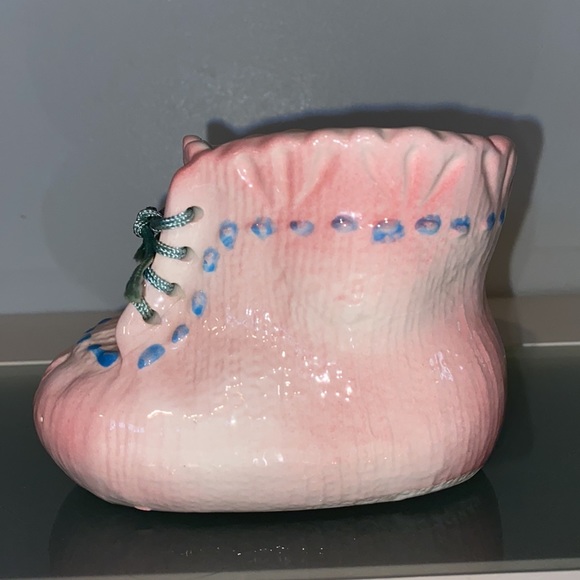 VINTAGE  Baby Bootie w/Blue Tie String Planter INARCO JAPAN - Picture 5 of 8